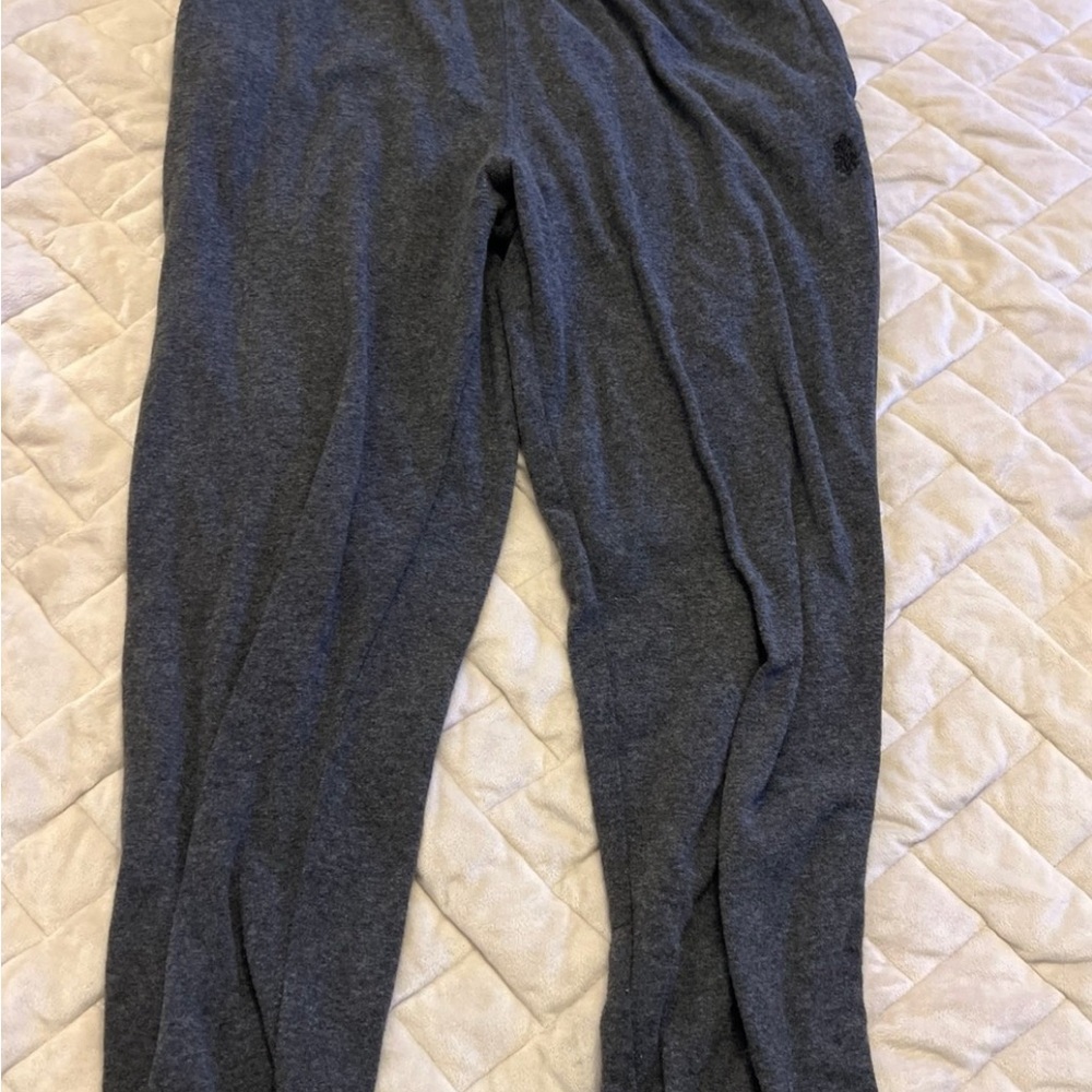 Free People Gray Track Pants with Tapered Leg